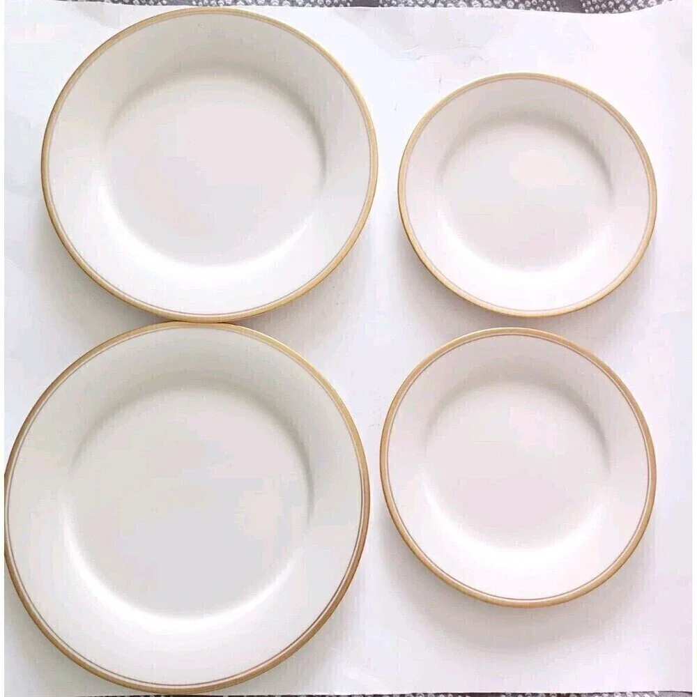 Noritake Japan Dinner Salad Plates Ivory China Viceroy 7222 Set Of 4 Vintage